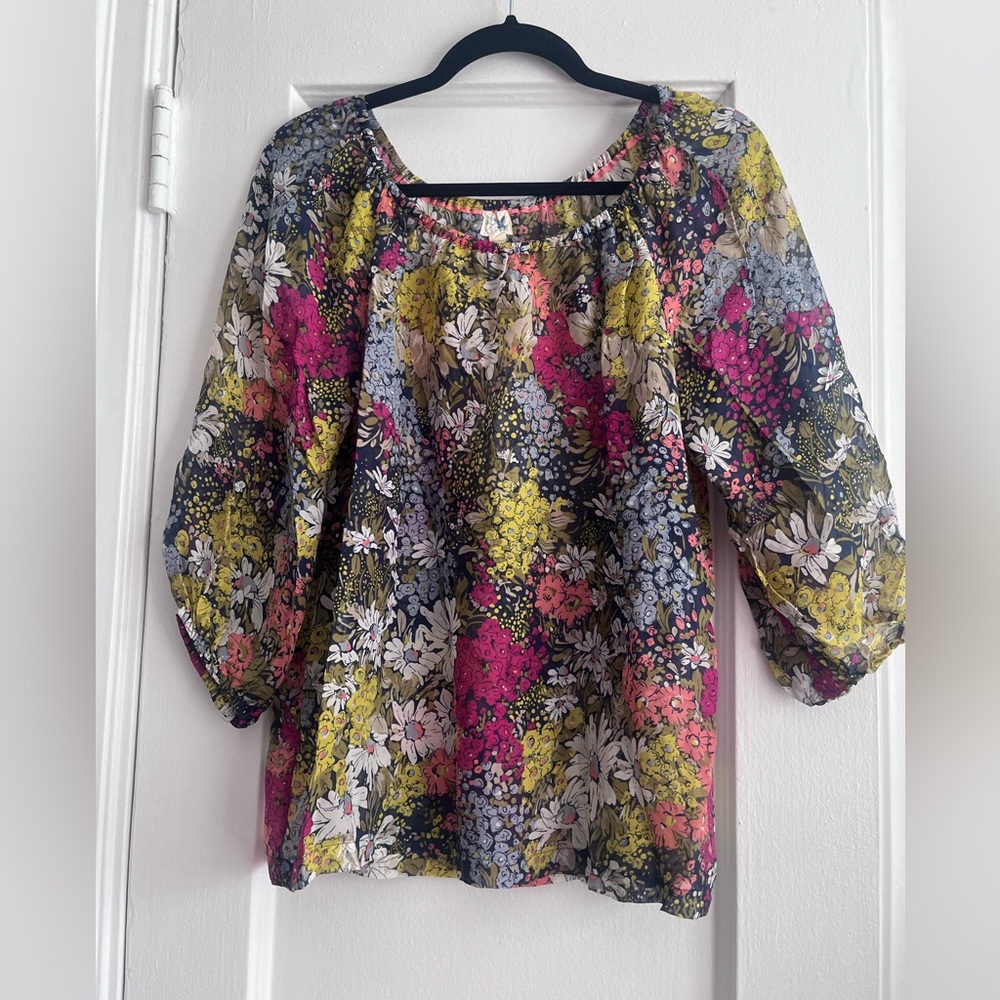 Edme & Esllte (Anthropologie) Sweet Sheer Blouse.